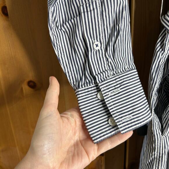 J. Crew Striped‎ Shirt Dress Poplin Women’s 0 Collar Old Money Career Preppy - Picture 6 of 11